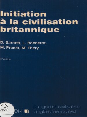 cover image of Initiation à la civilisation britannique